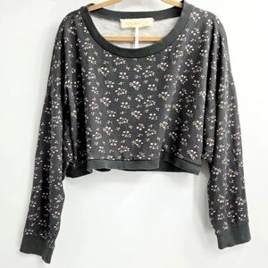 Jen's Pirate Booty‎ Floral Cropped Sweatshirt